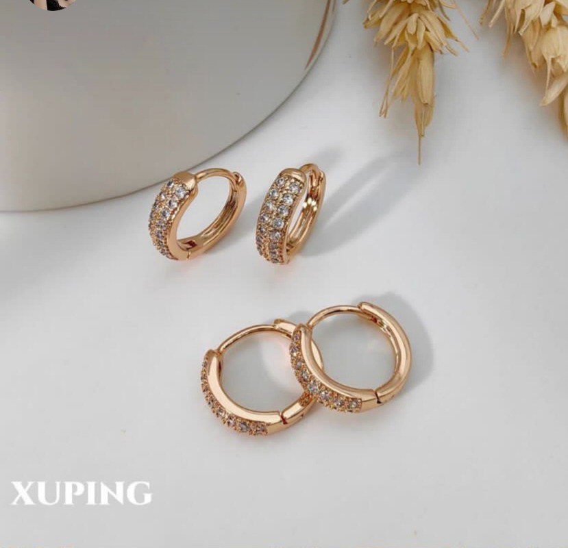 گوشواره برند ژوپینگ ضدحساسیت آبکاری طلا رنگ‌ثابت