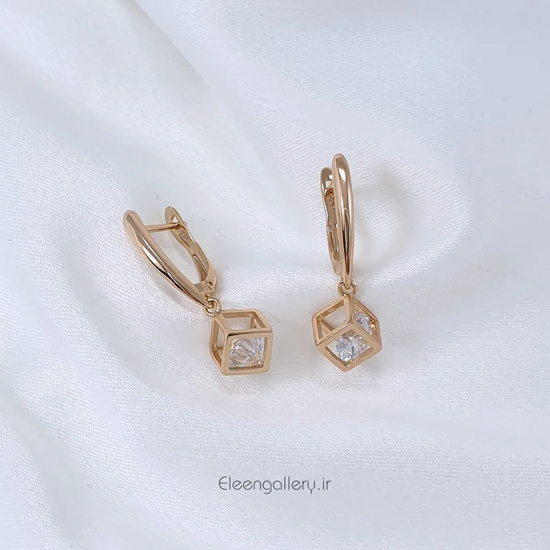 گوشواره‌زنانه مکعبب برند ژوپینگ